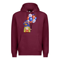 Burgundy patriotic gnome balloon Premium Hoodie - BarkalooDesign