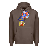 Coffee patriotic gnome balloon Premium Hoodie - BarkalooDesign