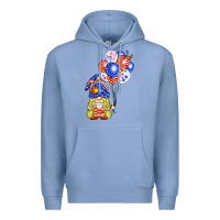 Colony Blue patriotic gnome balloon Premium Hoodie - BarkalooDesign