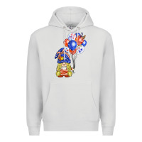 Dove Grey patriotic gnome balloon Premium Hoodie - BarkalooDesign