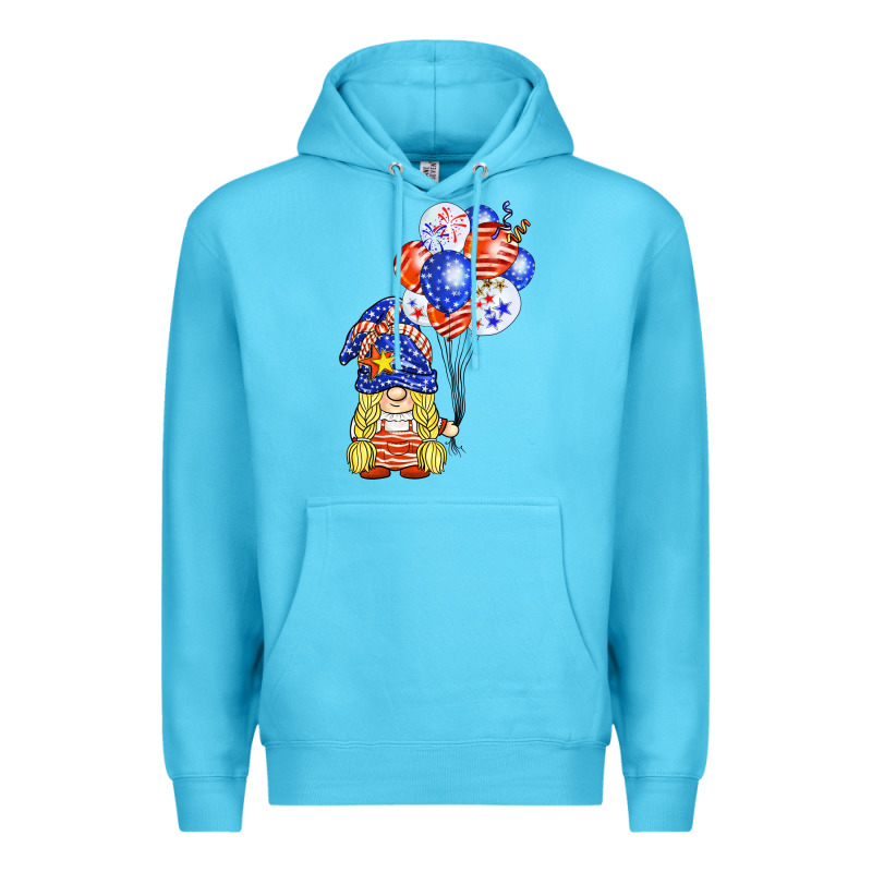 Patriotic Gnome Balloon Premium Hoodie by BarkalooDesign | Teevron