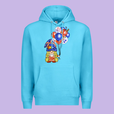 Patriotic Gnome Balloon Premium Hoodie Designed By Barkaloodesign