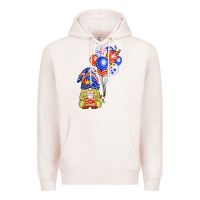 Pale Pink patriotic gnome balloon Premium Hoodie - BarkalooDesign
