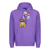 Purple patriotic gnome balloon Premium Hoodie - BarkalooDesign