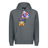 Rock patriotic gnome balloon Premium Hoodie - BarkalooDesign
