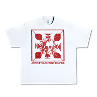 White jonathan fireeater Urban Heavy Tee - linhVisuals