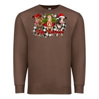 Chestnut feliz navidad heifers front view Premium Sweatshirt - RanaPortraitStore