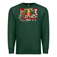 Sports Green feliz navidad heifers front view Premium Sweatshirt - RanaPortraitStore