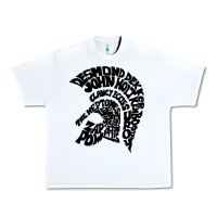 White trojan artist Urban Heavy Tee - linhVisuals
