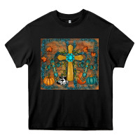 Black fall cross tumbler Heavy Core Tee - RanaPortraitStore