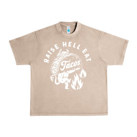 French Oak Raise Hell Eat white Urban Heavy Tee - linhVisuals