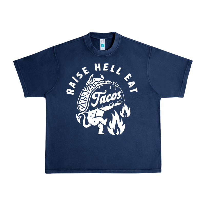 Raise Hell Eat White Urban Heavy Tee by linhVisuals | Teevron