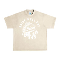 Sandshell Raise Hell Eat white Urban Heavy Tee - linhVisuals