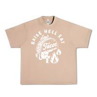 Burro Raise Hell Eat white Urban Heavy Tee - linhVisuals