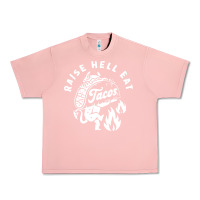 Salmon Raise Hell Eat white Urban Heavy Tee - linhVisuals