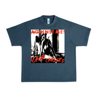 Midnight Navy against me white crosses tour 2022 Urban Heavy Tee - linhVisuals