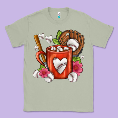 Baseball Coffee Cup Classic Tee Designed By Fadigitalartstudio