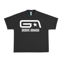 Pigment Black GROOVE ARMADA NORTHERN STAR Urban Heavy Tee - linhVisuals