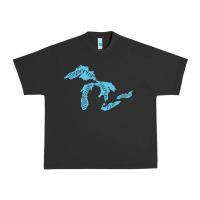 Pigment Black great lakes of michigan Urban Heavy Tee - linhVisuals