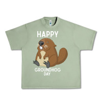 Oil Green happy groundhog day respect the shadow funny spring prediction holiday Urban Heavy Tee - linhVisuals