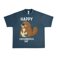 Midnight Navy happy groundhog day respect the shadow funny spring prediction holiday Urban Heavy Tee - linhVisuals