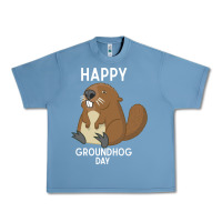 Pebble Blue happy groundhog day respect the shadow funny spring prediction holiday Urban Heavy Tee - linhVisuals