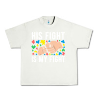 Pistachio his fight is my fight autism dad mom fist bump cute supportive awarene Urban Heavy Tee - linhVisuals