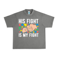 Tornado his fight is my fight autism dad mom fist bump cute supportive awarene Urban Heavy Tee - linhVisuals