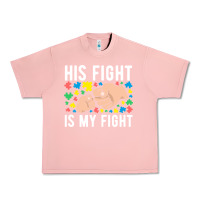 Salmon his fight is my fight autism dad mom fist bump cute supportive awarene Urban Heavy Tee - linhVisuals