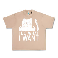 Burro i do what i want cat giving a finger funny middle finger rude graphic Urban Heavy Tee - linhVisuals