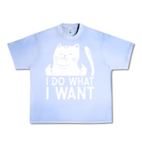 Grape Ice i do what i want cat giving a finger funny middle finger rude graphic Urban Heavy Tee - linhVisuals