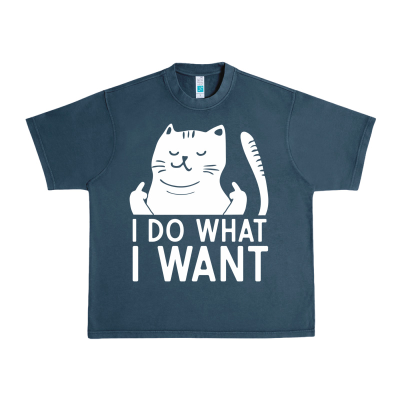 I Do What I Want Cat Giving A Finger Funny Middle Finger Rude Graphic Urban Heavy Tee by linhVisuals | Teevron