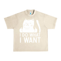 Sandshell i do what i want cat giving a finger funny middle finger rude graphic Urban Heavy Tee - linhVisuals
