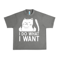 Tornado i do what i want cat giving a finger funny middle finger rude graphic Urban Heavy Tee - linhVisuals