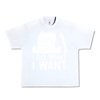 White i do what i want cat giving a finger funny middle finger rude graphic Urban Heavy Tee - linhVisuals