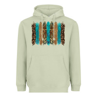 Matcha glitter turqoise leopard tooled leather background Heavyweight Hoodie - RanaPortraitStore