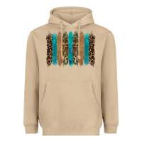 Mushroom glitter turqoise leopard tooled leather background Heavyweight Hoodie - RanaPortraitStore