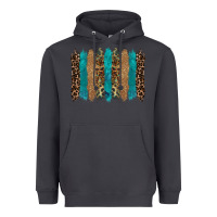 Smoke glitter turqoise leopard tooled leather background Heavyweight Hoodie - RanaPortraitStore