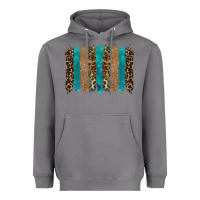 Storm glitter turqoise leopard tooled leather background Heavyweight Hoodie - RanaPortraitStore