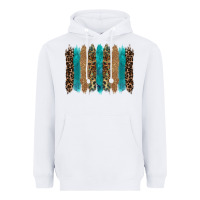 White glitter turqoise leopard tooled leather background Heavyweight Hoodie - RanaPortraitStore