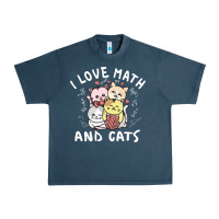 Midnight Navy i love math and cats mountain heart mathematics lover gifts cute and f Urban Heavy Tee - linhVisuals