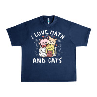 Navy i love math and cats mountain heart mathematics lover gifts cute and f Urban Heavy Tee - linhVisuals