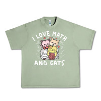 Oil Green i love math and cats mountain heart mathematics lover gifts cute and f Urban Heavy Tee - linhVisuals