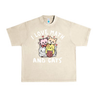 Sandshell i love math and cats mountain heart mathematics lover gifts cute and f Urban Heavy Tee - linhVisuals
