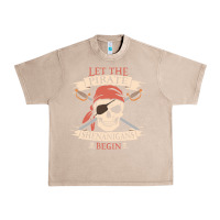 French Oak let the pirate shenanigans begin skull vintage pirate skeleton hallowe Urban Heavy Tee - linhVisuals