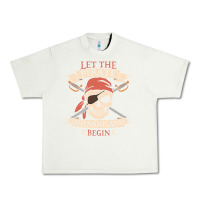 Pistachio let the pirate shenanigans begin skull vintage pirate skeleton hallowe Urban Heavy Tee - linhVisuals