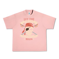 Salmon let the pirate shenanigans begin skull vintage pirate skeleton hallowe Urban Heavy Tee - linhVisuals