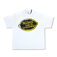 White Mikes Harder Urban Heavy Tee - linhVisuals