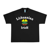 Black lucky lithuanian irish flag shamrock leaf st patricks day Urban Heavy Tee - linhVisuals