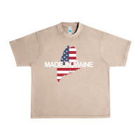French Oak made in maine american flag funny patriotic state lover gift Urban Heavy Tee - linhVisuals